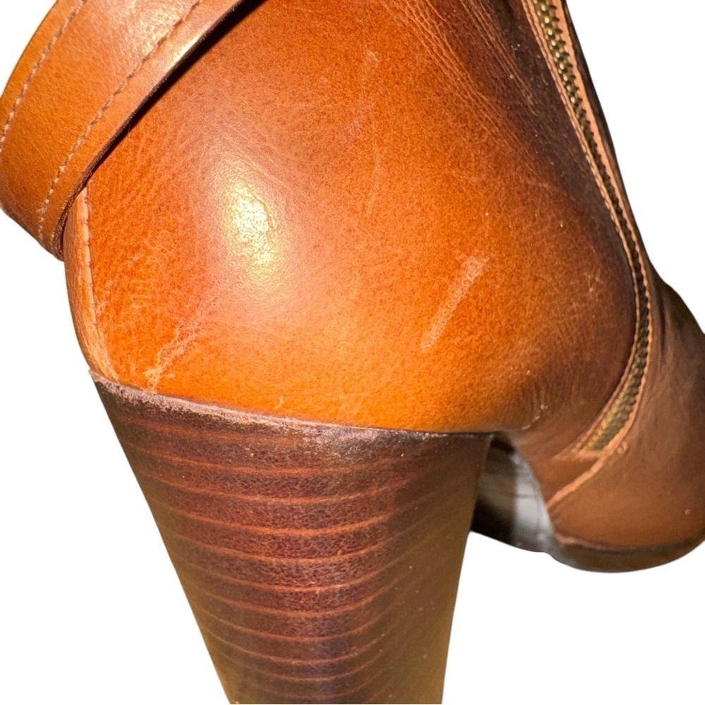 STUART WEITZMAN Backstrap Saddle Old West Calf Leather Ankle Boots Booties 10.5M - Picture 14 of 16
